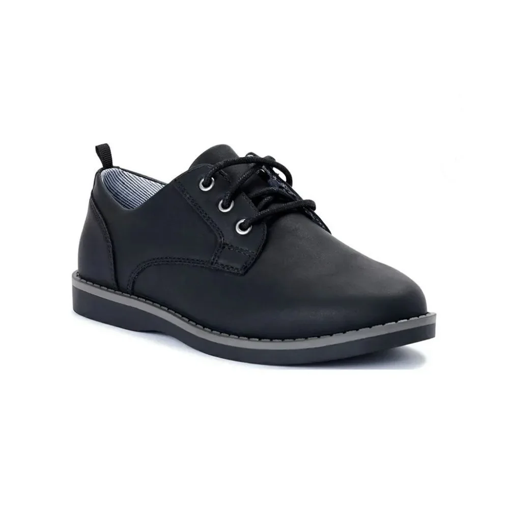 Big Boys Black Lace-up Oxford Dress Shoes Size 4
